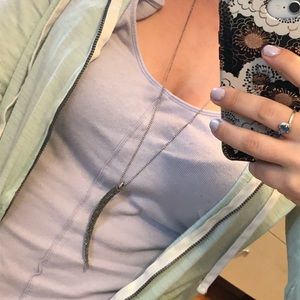 Lucky brand silver shark tooth necklace